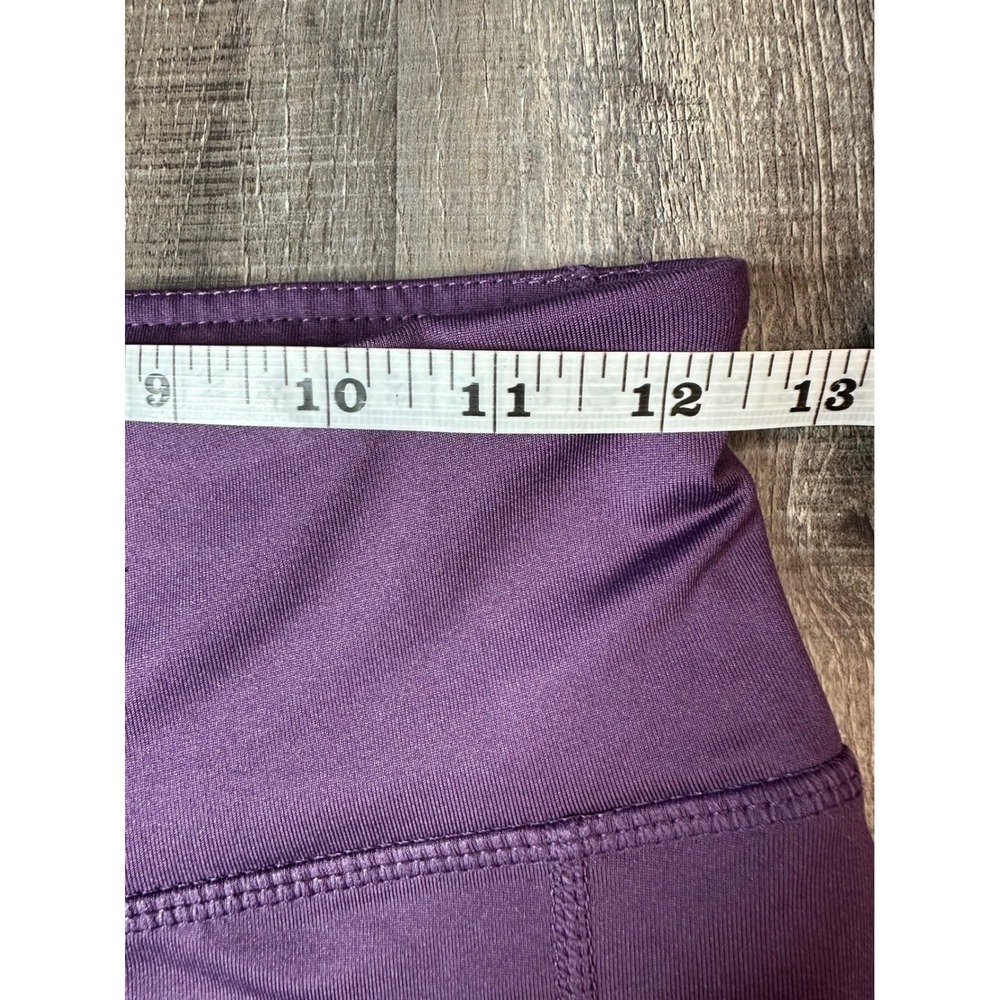 Reebok Womens Purple Mesh Panel Performance Leggings Small Activewear Athleisure - Picture 3 of 10
